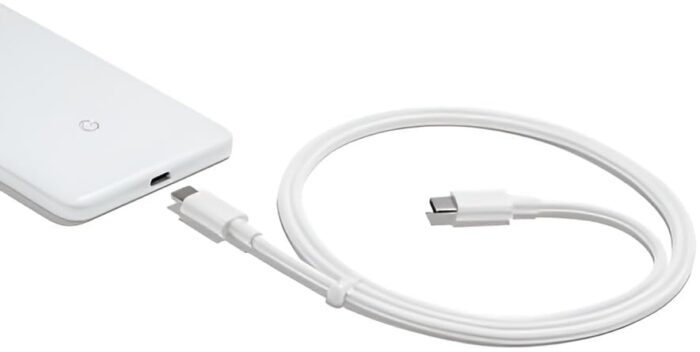 Essri Original Type C to Type C Mobile Data Charging Cable for Pixel 8 Pro/8/8A/7 Pro/7/7A/6 Pro/6/6A/5/ChromeBook Laptop/Buds/and Other USB C Device Support for Nothing Phone 2/1, 30W - White - Image 2