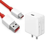 THE BLACK STORE Original 65 watt Warp Fast USB Type-C Cable Charger Compatible for OnePlus 8 pro|7 Pro|7|6T|6|5T| 5|3T|3 (Adapter & Cable),Red