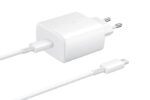 GHEREL Original Fast Charger 45W With USB C To C Cable Compatible For Samsung | A55 / A35 / S8 /S9 Plus/Z Fold/Z Flip 5/4 Adapter & Cable - White