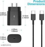 Essri Original 25W Charger Adapter Cable for Samsung S20 FE 5G,S21 FE,S22 FE,S23 FE,A52 5G,A32 5G,A22 5G,A34 5G-Black - Image 8