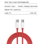 LGOC ORIGINAL Original 65watt Warp Charging Type C to C Cable for OnePlus 8/ 8T/ 8pro (65W Only Cable) - Image 9