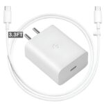 GHEREL Original 30W Fast Charger USB-C to C Power Adapter Cable Compatible with Pixel 8 Pro/ 7 Pro,8/7/ 7A&Android Phone Charger,Pixel Buds Pro,Watch 2Original White Charger [ Adapter ~ Cable ]