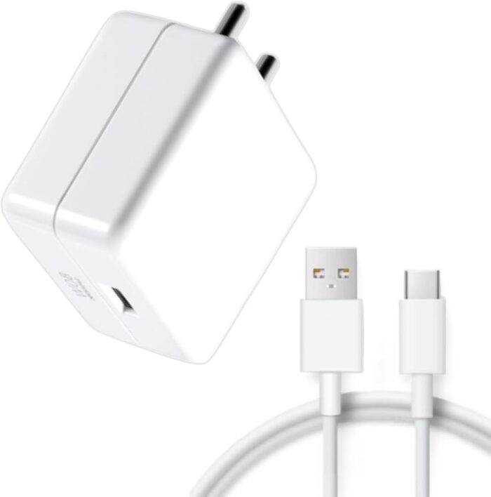 GHEREL Original Rapid Fast Charger 80W USB Type C Compatible for Oppo | Reno 10 / Reno 10 Pro / 10 Pro Plus/Reno 11 / Reno 11 Pro (with Adapter and Cable) | 80 WATTS - Image 1