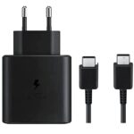 QQLIKE Original 45W USB-C Superfast Charger Adapter with Cable Compatible with Samsung Galaxy Series - Compatible with S23/S22 Ultra/S21/21 FE/S20/Note/M54/M53 5G/M33/M23/A34/A54 5G/A13/F14/F23(Black)