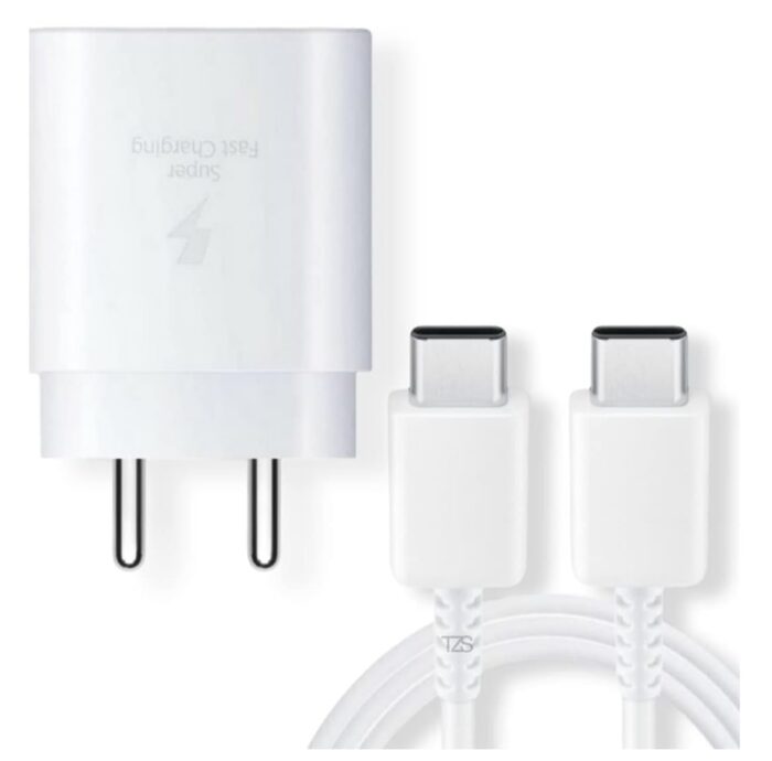 XIAWAO Original 25W Charger Compatible with Samsung A70 *White | with Cable - Image 4