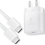 SUSNWERE Original 25W C-Type Super Charger Compatible with Samung M53 S20 Fe A73 5G A53 5Ga33 5G Smartphone (Adapter & Cable - White) with 6 Months Warranty