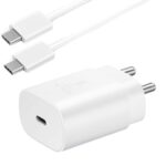 LGOC ORIGINAL Original 25Watt C-Type Adapter for Cable Set Charger for Samsung M53|S20 Fe|A73 5G|A53 5G|A33 5G (Adapter & Cable-White) - Image 2
