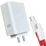 GHEREL Original Supervooc Fast Charger With C To C Cable Compatible For Oneplus 160 Watts (With Adapter & Cable) White
