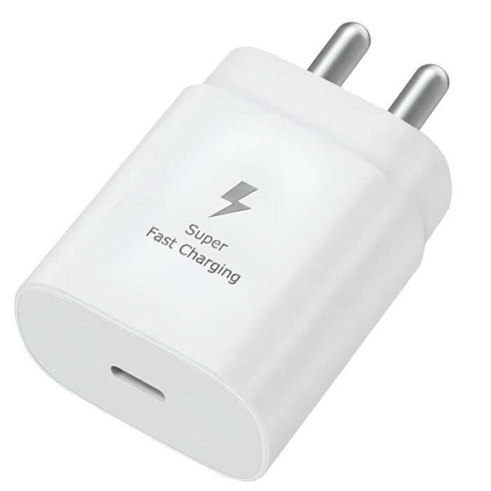 LYNACZ ORIGINAL Original 25W USB Type C Adaptor Compatible with Samsung Galaxy A55/M55/M15/F15/M14/M34/F34/A34/F14 5G/S24 Ultra/S24/S23/S23 Fe/S21 Fe/Z Fold/Z Flip/5/4-(White) with 6 Months Warranty - Image 2