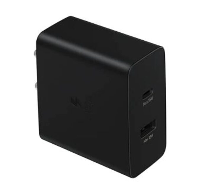 LGOC ORIGINAL Original Fast Charging 35 Watt Dual Port Adapter Compatible for Samsung Galaxy S23 Ultra,S23 Plus,S22 Ultra,S22 Plus,S21 Ultra,Z Fold - Image 1