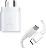 SUSNWERE Original 25W C-Type Adapter with Cable Set Charger for Samsung M53|S20 Fe|A73 5G|A53 5G|A33 5G (Adapter & Cable-White) - Image 5