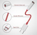 LYNACZ Type C to 3.5 mm Jack Audio Connector, Noise Cancelling Headphones Jack Converter Audio Adapter Compatible for Nord 10/ 10T / 9 / 9T / 8T/8/7/7 Pro / 1+6/1+6T and All-Pro Devices (ZX49) - Image 2