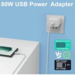 THE BLACK STORE Original Flash Charger 80W for Vivo Y35, V25 5G, Vivo T144W, Vivo V23 5G, V25, V23e 5G, V23 Pro 5G, Vivo Y75 4G, Vivo Y35 5G |Mobile Charger| USB Type C Cable| - White with Warranty - Image 9