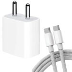 SUSNWERE Original 20W Fast Ultra Speed C to C Charger USB Type C for iPhone 15, iPhone 15 Pro, iPhone 15 Promax, iPhone 15 Plus with 6 Months Warranty, White