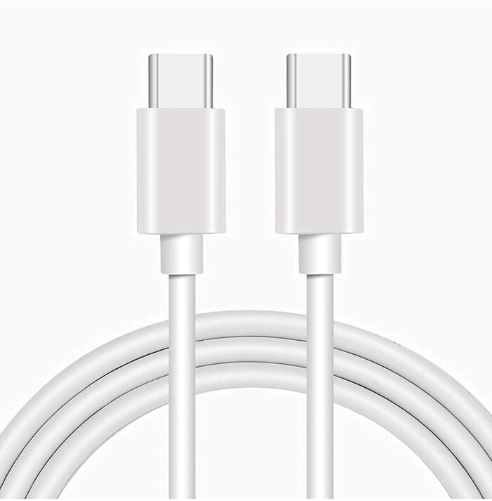 Essri Original Type C to Type C Mobile Data Charging Cable for Pixel 8 Pro/8/8A/7 Pro/7/7A/6 Pro/6/6A/5/ChromeBook Laptop/Buds/and Other USB C Device Support for Nothing Phone 2/1, 30W - White - Image 4