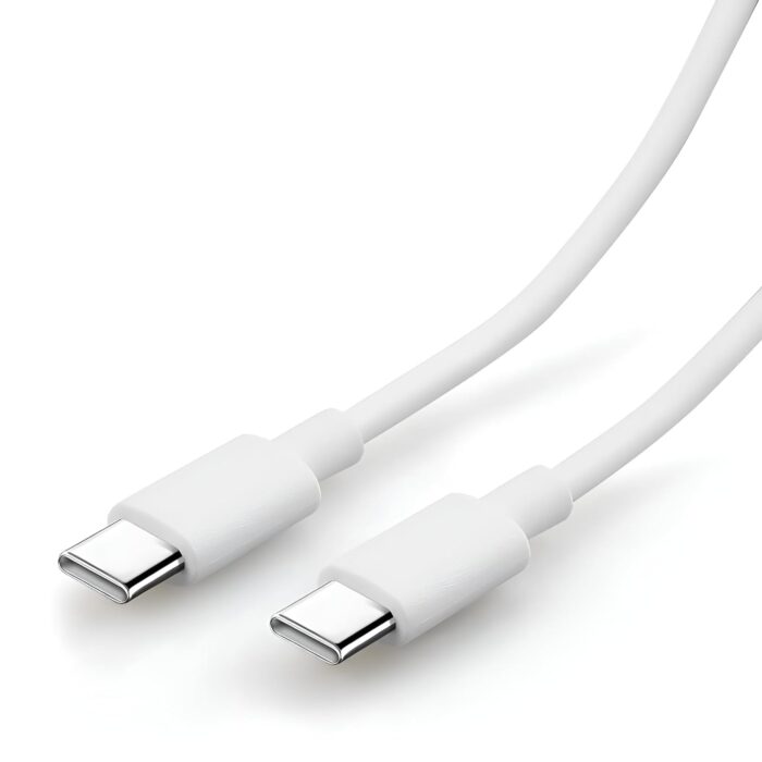 Essri Original Type C to Type C Mobile Data Charging Cable for Pixel 8 Pro/8/8A/7 Pro/7/7A/6 Pro/6/6A/5/ChromeBook Laptop/Buds/and Other USB C Device Support for Nothing Phone 2/1, 30W - White - Image 1
