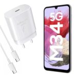 LGOC ORIGINAL Original 25Watt C-Type Adapter for Cable Set Charger for Samsung M53|S20 Fe|A73 5G|A53 5G|A33 5G (Adapter & Cable-White)