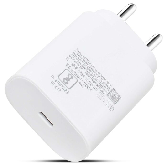 THE BLACK STORE Original 25 Watt Adapter for Samsung Galaxy S21 FE 5G |M52 5G|M22 |A52s 5G |Z Fold3 5G|M32 |F52 5G (White | Only Adapter) - Image 6