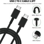 QQLIKE Original 45W USB-C Superfast Charger Adapter with Cable Compatible with Samsung Galaxy Series - Compatible with S23/S22 Ultra/S21/21 FE/S20/Note/M54/M53 5G/M33/M23/A34/A54 5G/A13/F14/F23(Black) - Image 2