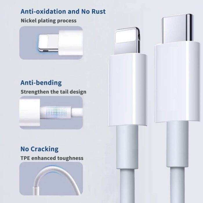 LGOC ORIGINAL Original 20W C to Lightening Cable 1 Meter for iPhone 12 Pro Max,12 Pro, 12,12 Mini All iPhone - Image 7