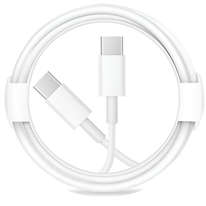 Essri Original Type C to Type C Mobile Data Charging Cable for Pixel 8 Pro/8/8A/7 Pro/7/7A/6 Pro/6/6A/5/ChromeBook Laptop/Buds/and Other USB C Device Support for Nothing Phone 2/1, 30W - White - Image 3