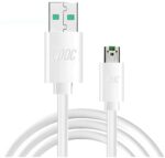 Essri Original 65W Vooc Super Fast Charging& Micro Usb Cable Compatible With Oppo F11/ F11 Pro/F9 Pro/Realme 3 Pro Up To 4 Amp For All Oppo/Realme Vooc Compatible Smartphone(Not C Type)-White
