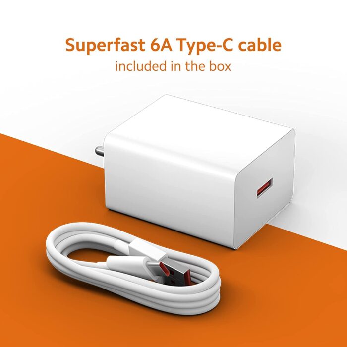 XIAWAO Original 67W Turbo Fast Charger USB Type C Charging Cable Compatible with Redmi K40 Pro, Redmi K40 Pro+, Redmi K40 Gaming Edition - (Adapter & Cable) - Image 4