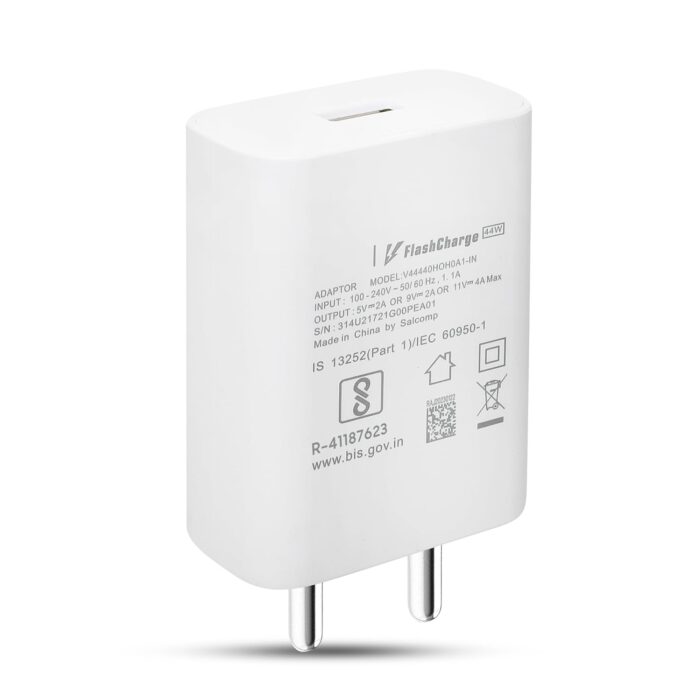 SUSNWERE Original 44W Flash Adapter Compatible with Vivo Iqoo Z6/Z6 44W/Z6 Lite 5G/T1/Neo 6/Z7/Z7 Pro/V23/V23E/V23 Pro/V25/V25E/V25/V26/Y35/Y73/V215G/T1/T2/Z6x/Y200 - Image 1