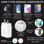 LYNACZ ORIGINAL Original 25W Type C Charger Compatible for Samsung A35//M35//A53//M55//FM15/ F15//A15//A14//M14//F14//A34//M34//F34//S24 Ultra/S23//S23 fe//S21 fe 5G//Z fold//flip//6//5//4//3-White - Image 5