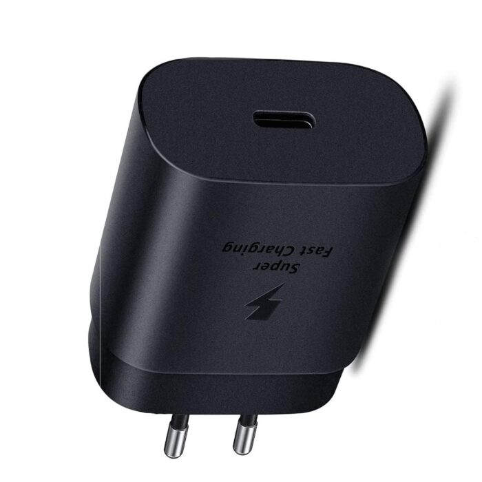 Essri Original 25W C-Type Super Fast Charger Compatible with Samsung Note10 Lite Note10 Note10+ 5G Note10 5G Note10+ S10 5G Adapter & Cable - Black - Image 3