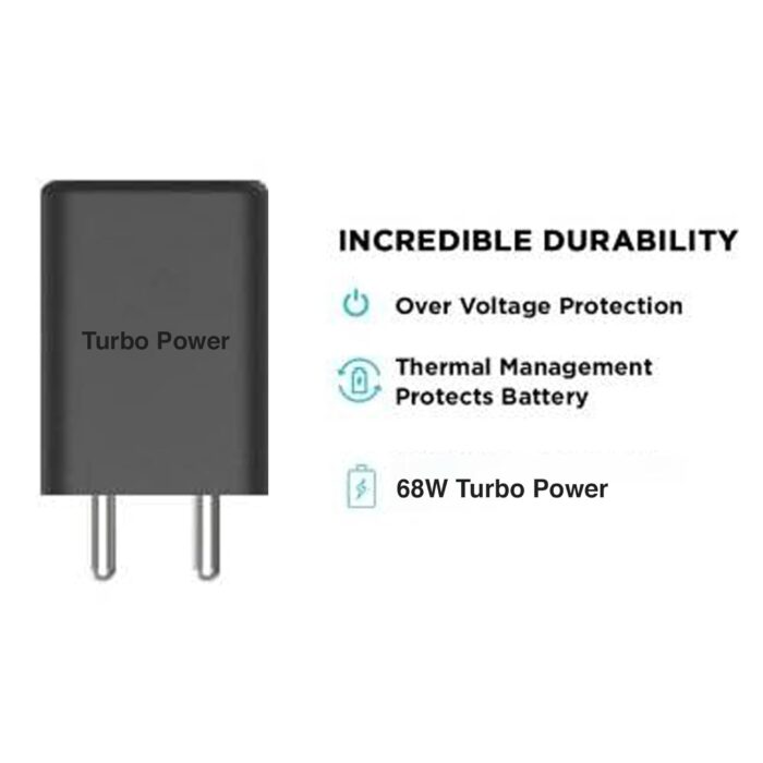 QQLIKE Original 68W Tarbo Power Charging USB C Port Adapter for Motorola - (Only Adapter) - Image 4