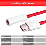 THE BLACK STORE Type C to 3.5 mm Jack Audio Connector, Noise Cancelling Headphones Jack Converter Audio Adapter for OnePlus Nord /8T/8/7T/7/7 Pro / 1+6/1+6T (WE12) - Image 4
