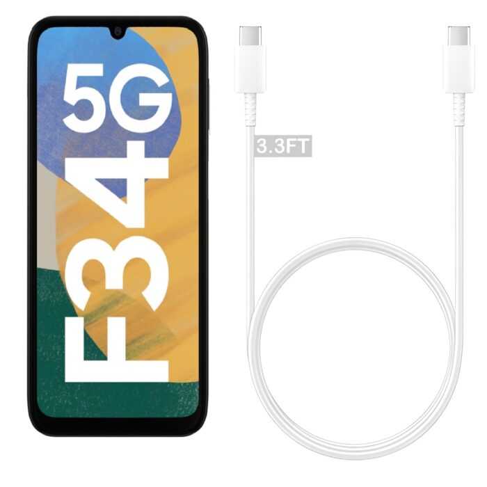 Essri Original Type C- C Data Charging Cable Compatible With Samsung M33 5G And Other Type-C Devices 1 Meter Usb-C Cord For Charger 45W Support Galaxy S23, S22, S21 Phone Super Fast Charge Cord,White - Image 5