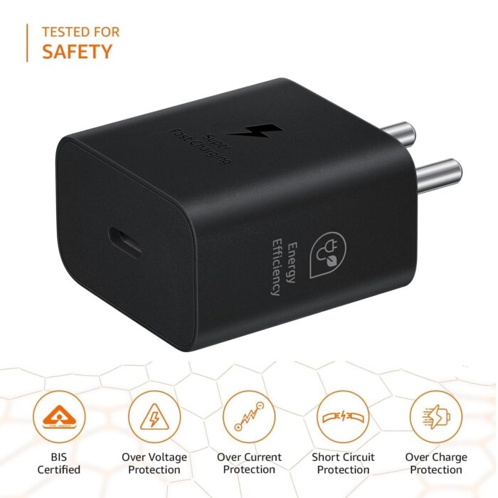 LYNACZ Original 25W Charger Compatible for Samsung Z Flip, Z Fold 2, Z Flip 3, Z Fold 3, Z Flip 4, Z Fold 4,Z Flip 5, New Model Black - Image 4