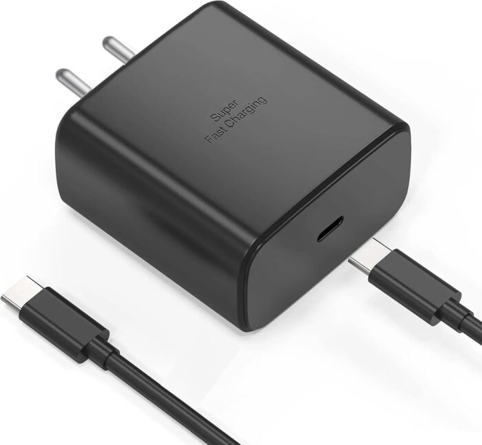 THE BLACK STORE Original 45W Charger Compatible with Samsung Z Flip, Z Fold 2, Z Flip 3, Z Fold 3, Z Flip 4,Z Fold 5 (New Mode Black) - Image 1