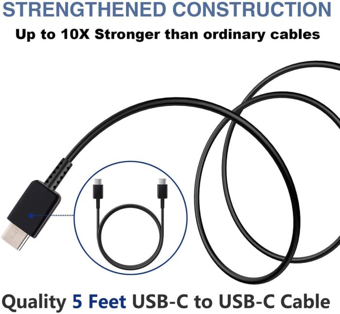 LGOC ORIGINAL Original 45Watt Charger & C to C Cable for Samsung Galaxy Z Fold 3 / Galaxy Z Flip 3 | Ultra Charger- Black - Image 7