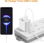 XIAWAO Original 33W Charging Rapidly with Turbo USB-C Cable Compatible with Redmi Note 10 Pro, Redmi Note 10 Pro Max - (Adapter & Cable) - Image 4
