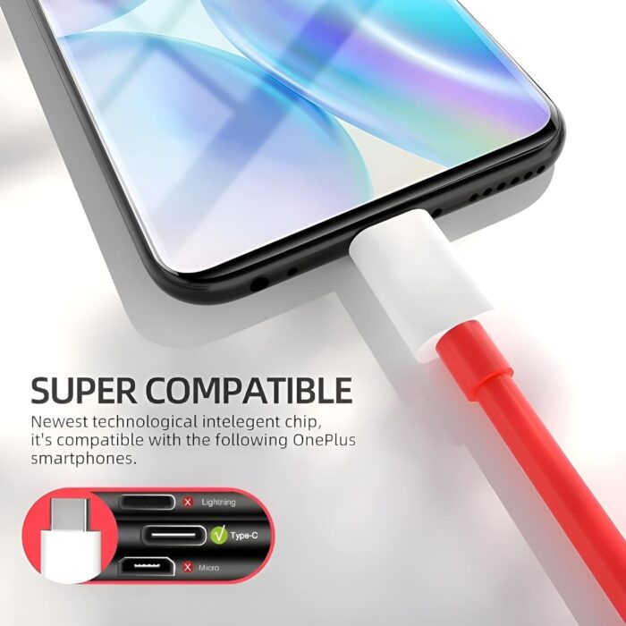 Essri Original SUPERVOOC 100W Power Cable Compatible with OnePlus 12/12R/11/11R/10/10R, Nord CE 3 Lite 5G, Nord 2T 5G, Nord CE 2 Lite 5G, Nord 5G - Image 5