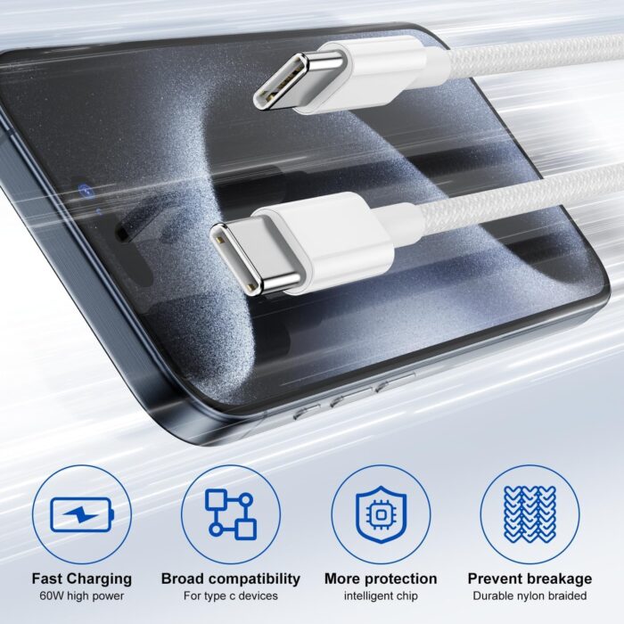 SUSNWERE Original 20W Fast Ultra Speed C to C Charger USB Type C for iPhone 15, iPhone 15 Pro, iPhone 15 Promax, iPhone 15 Plus with 6 Months Warranty, White - Image 8