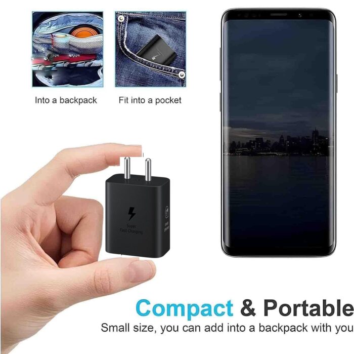 LYNACZ Original 25W Charger Compatible for Samsung Z Flip, Z Fold 2, Z Flip 3, Z Fold 3, Z Flip 4, Z Fold 4,Z Flip 5, New Model Black - Image 5