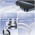 GHEREL Original 30 Watt USB Type C Charger Pd 3.0 Compatible For Google Pixel 8/Pixel 8 Pro/Pixel 7/Pixel 7 Pro/Pixel 6/Pixel 6 Pro,Pixel 5 Smartphone-White(30Wattpixel) - Image 3