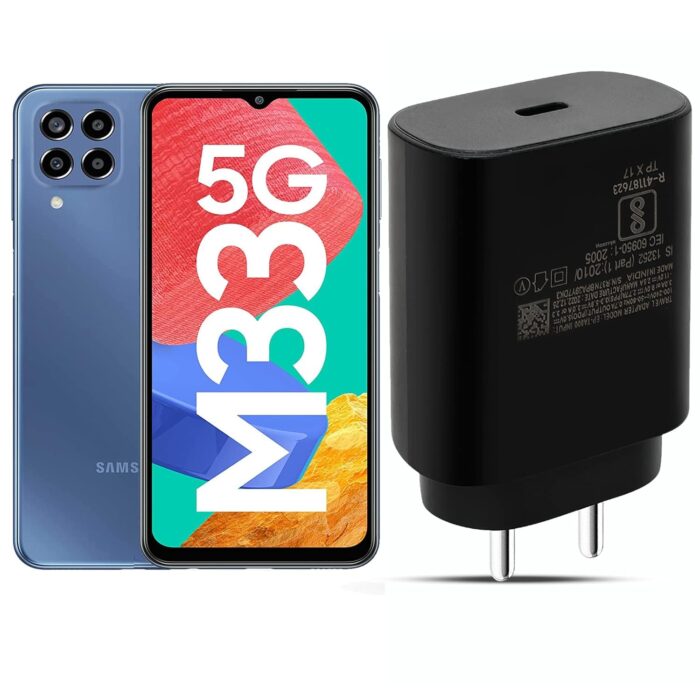 SUSNWERE Original 25w Adapter for Samsung Galaxy m34 5g m53 5g f23 5g m14 5g f14 5g m33 5g a34 5g a54 5g-Black - Image 1