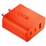 DULCE ORIGINAL Original 65W Trio Adapter Compatible with Nothing Phone 1 CMF by Nothing 65 W GaN 3 A Multiport Mobile Charger for CMF Phone 1(Orange) New 2024 DUL306