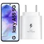 LYNACZ ORIGINAL Original 25W USB Type C Adaptor Compatible with Samsung Galaxy A55/M55/M15/F15/M14/M34/F34/A34/F14 5G/S24 Ultra/S24/S23/S23 Fe/S21 Fe/Z Fold/Z Flip/5/4-(White) with 6 Months Warranty