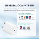 SUSNWERE Original 20W Fast Charger for iPhone | X/Xr/Xs/ 14 | 13 | 12 | 11 | X | 8 | 7 | 6 14 | 14 Plus | 11 Pro Max | 7 Plus | 14 Pro | 14 Pro Max | 13 | 12 | 12 Pro Max | 11 | 11 Pro | Xr - Image 8
